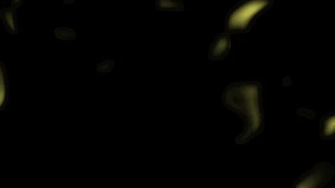 Plain black background featuring bright yellow glowing irregular soft abstract l Stock Footage 341981694