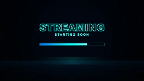 Plain black screen background for live stream starting soon Video stock 345202046