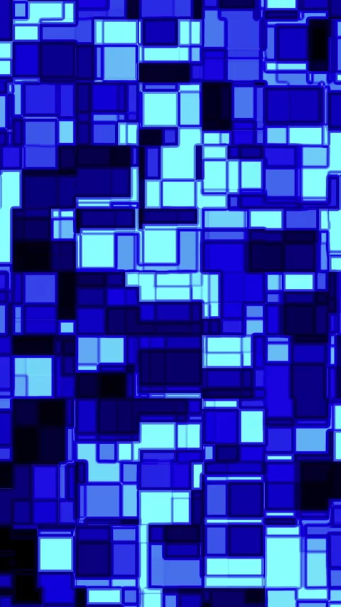 Plain blue background abstract geometric pattern of light and dark blue creates  Stock Footage 327619263