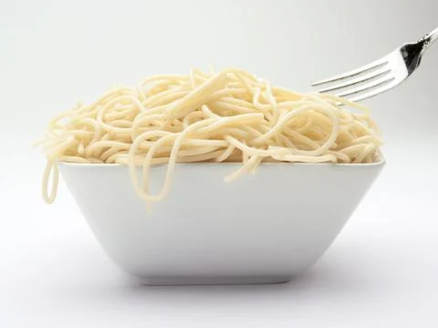 Plain bowl of spaghetti Stock-Fotos