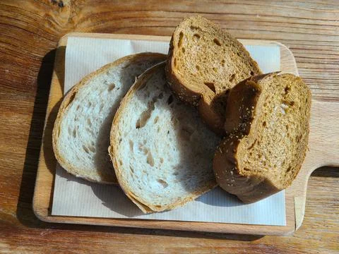 Plain bread plate Stock Photos