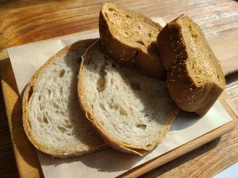 Plain bread plate Foto stock
