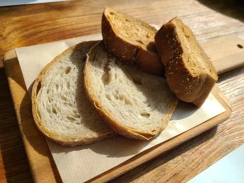 Plain bread plate Stock Photos