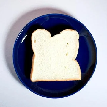 Plain bread slice Stock Photos