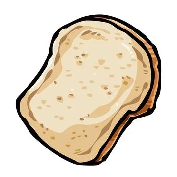 Plain bread vector art illustration. イラスト素材