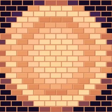 Plain Brick wall illustration pattern Stock Illustration