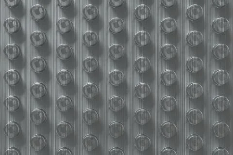 Plain brushed metal surface with cylinders Stock Illustration