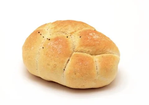 Plain bun on white background 库存照片