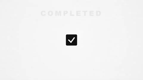 Plain Button Icon Displaying Check Mark in Minimal Interface Stock Footage 347962373