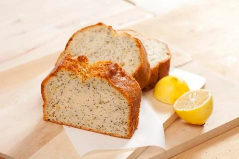 Plain cake with lemon Foto stock