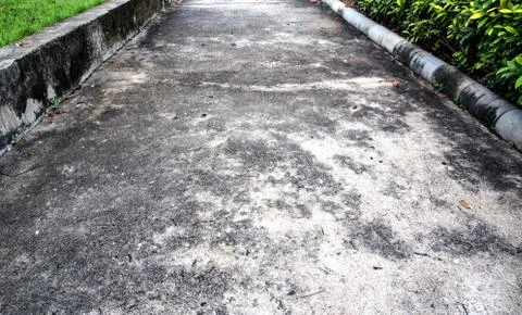 Plain cement floor, perspective view Foto stock