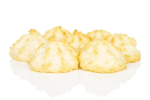 Plain coconut biscuit isolated on white Stock Photos