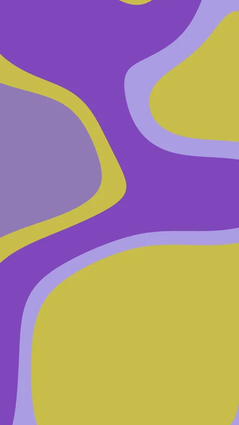 Plain color background abstract fluid shapes in purple lavender and yellow creat Stock Footage 327541753