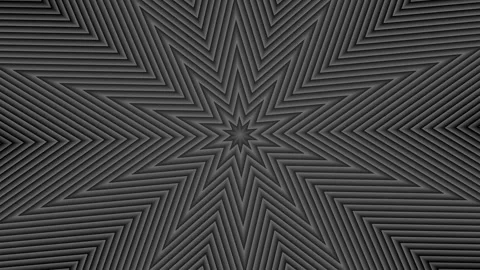 Plain color background complements layered black geometric star shapes with a su Stock Footage 322933167