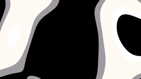 Plain color background highlights abstract layered black gray white shapes in a  Stock Footage 322931331