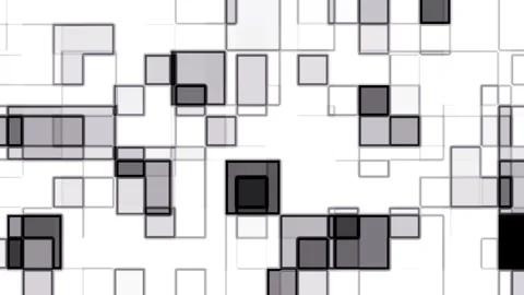 Plain color background overlapping black and grey squares create a modern white  Stock Footage 322931746