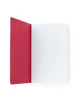 Plain empty notebook with red cover Stock-Fotos