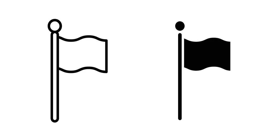 Plain flag icon design. Simple Vector illustrations.. Stock Illustration