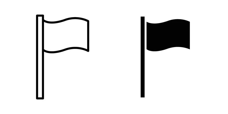 Plain flag icon set, collection of vector icons Stockillustratie