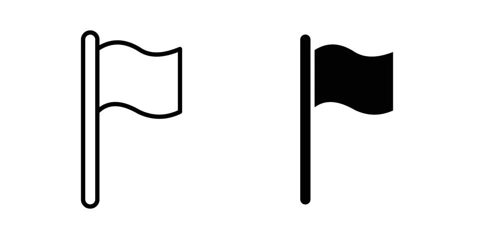 Plain flag icon vector design. EPS10 Stockillustratie
