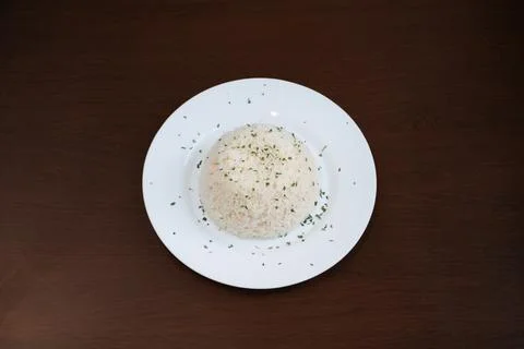 Plain fragrant white rice Stock Photos
