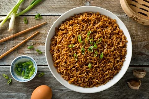 Plain Fried Rice Stock Photos