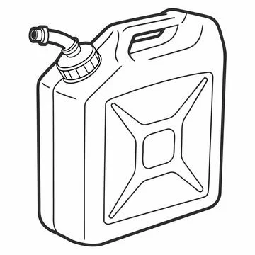 Plain Fuel Canister Vector Illustration Stock Illustration