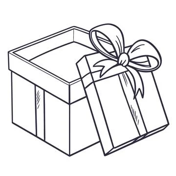Plain Gift Box Wrapping Vector Graphic Stock Illustration