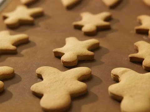 Plain gingerbread man Stock Photos