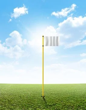 Plain Grass And Blue Sky Stock Illustration