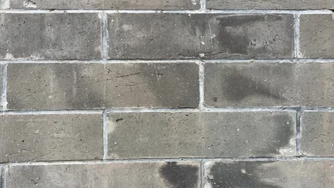 Plain Gray Brick Wall Texture Background Stock Footage 331333180
