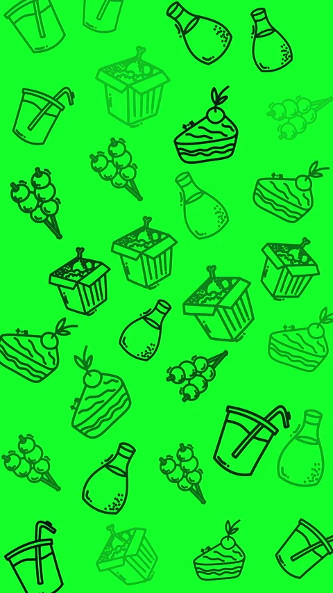 Plain green background Ideal for food and beverage designs, this vibrant collect Stock Footage 341811635