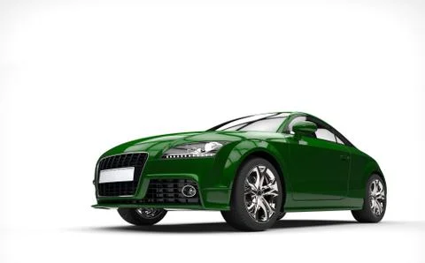Plain Green Car Stock Illustration