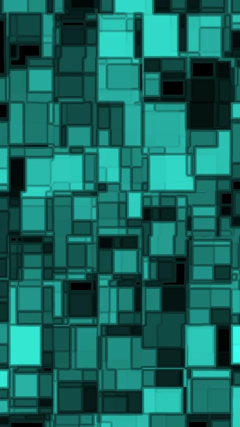 Plain green pattern abstract teal geometric squares create a simple yet visually Stock Footage 327872837