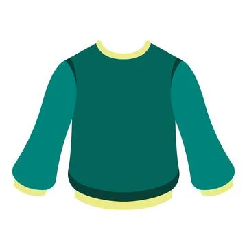 Plain green sweater template. Vector Stock Illustration
