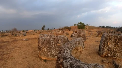 Plain of Jars Site 1 Phonsavan Laos Stock Footage 124471182