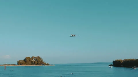 Plain landing closeup slow motion shot Stock Footage 125975462