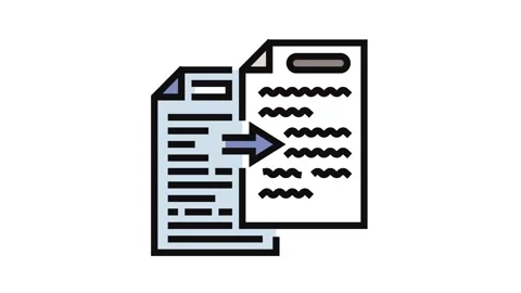 Plain language technical writer color icon animation Stock Footage 326105820