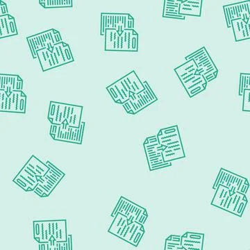 Plain language technical writer line seamless pattern Stock Illustration