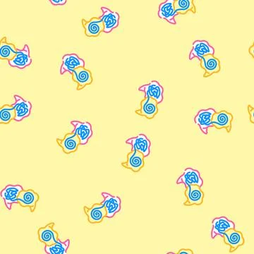 Plain language technical writer vector seamless pattern 스톡 일러스트