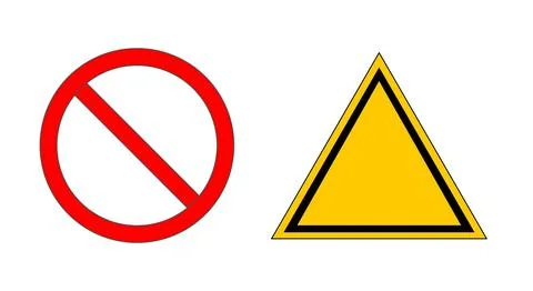Plain materials for caution signs and warning signs Stock Illustration