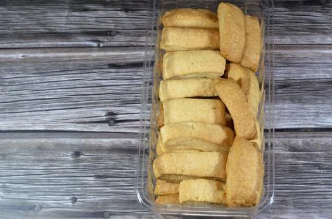 Plain Menen bakery, oriental crackers and cookies, usually baked plain or s.. Foto stock