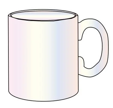 Plain Mug Sketch Stock Illustration