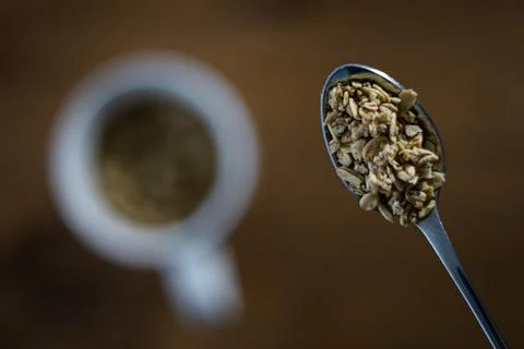 Plain nutty granola Stock Photos