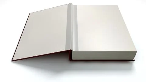 Plain open book with blank pages Stock Illustration