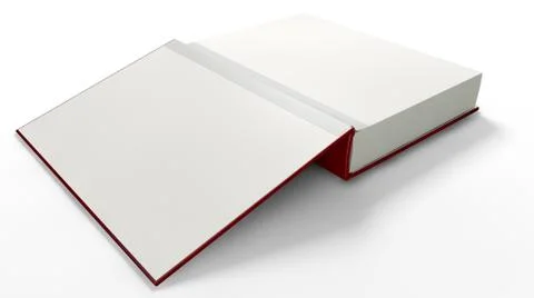 Plain open book with blank pages Stock Illustration
