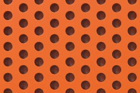 Plain orange surface with cylindrical holes Stock Illustration