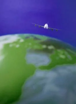 Plain over earth, concept Stock Illustration