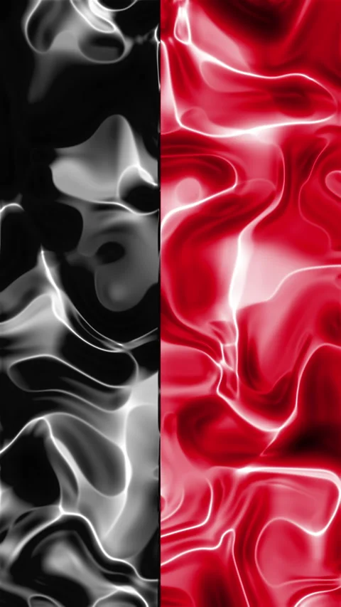 Plain red black abstract liquid art features illuminated flowing curves contrast Stock Footage 327797493