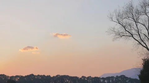 Plain sky &amp; Clouds &amp; Jet Smoke Timelapse Vídeo Stock 87202139